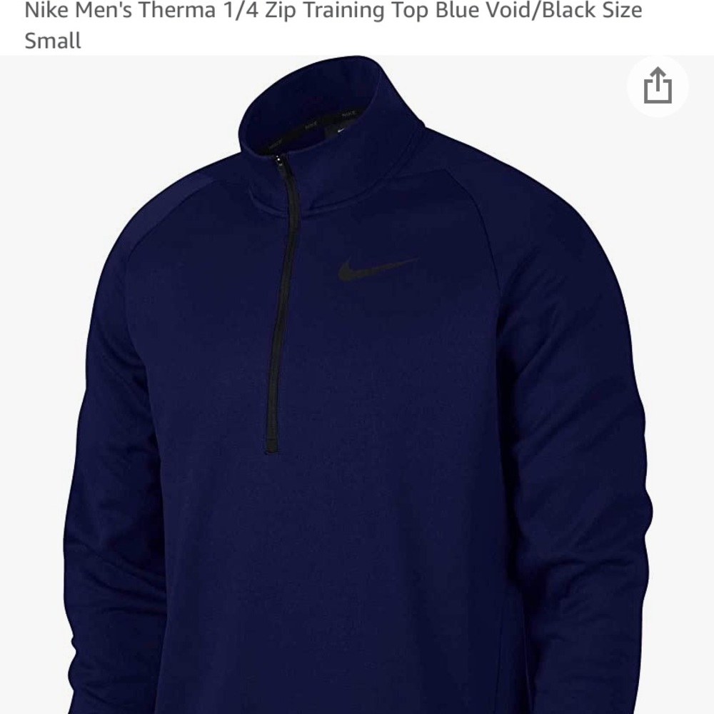 Nike mens Small 1/4 zip therma pullover